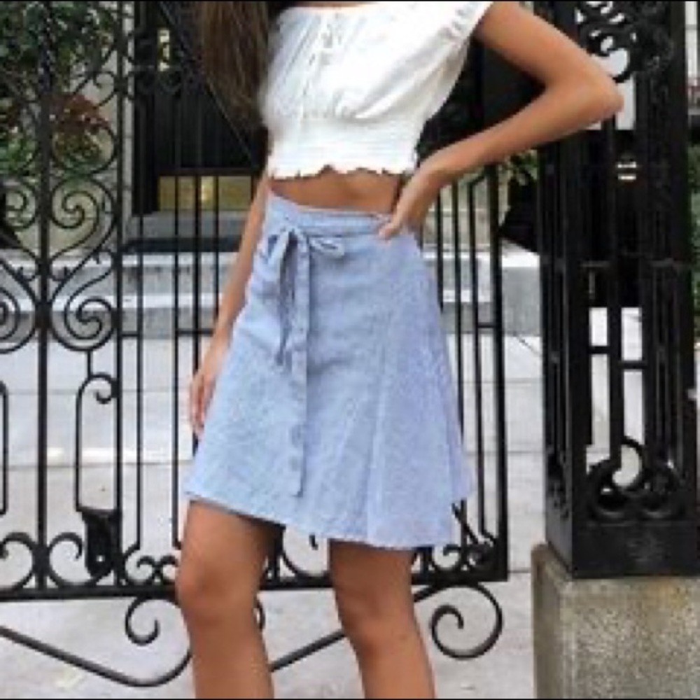 brandy melville genevieve skirt light blue